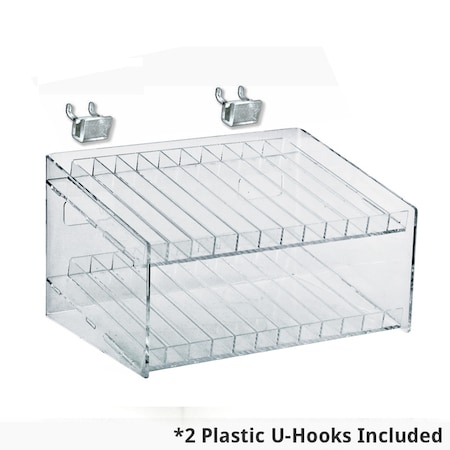 Azar Displays 2 Tier 24 Comp. Cosmetic Nail Polish Display 12"W x 8.5"D x 18.5"H 222882